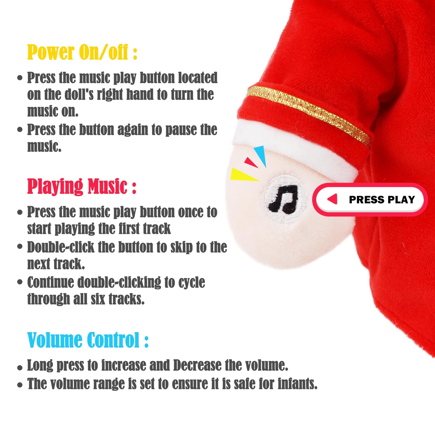 June Garden Soothing Music Sweet Dolly Amadeus Mozart - Master Of Classical Music - Interactive Music Playing Stuffed Ultra Soft