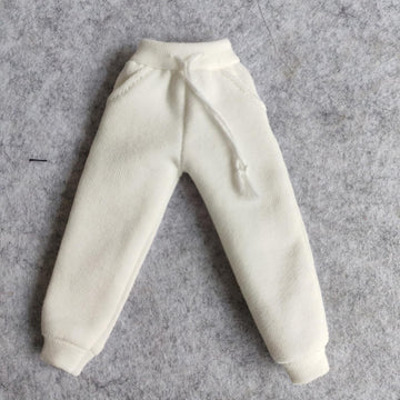 1/12 Scale Action Figure Sweat Pants Clothing For 1:12 6Inch Male Action Figure Doll (White)