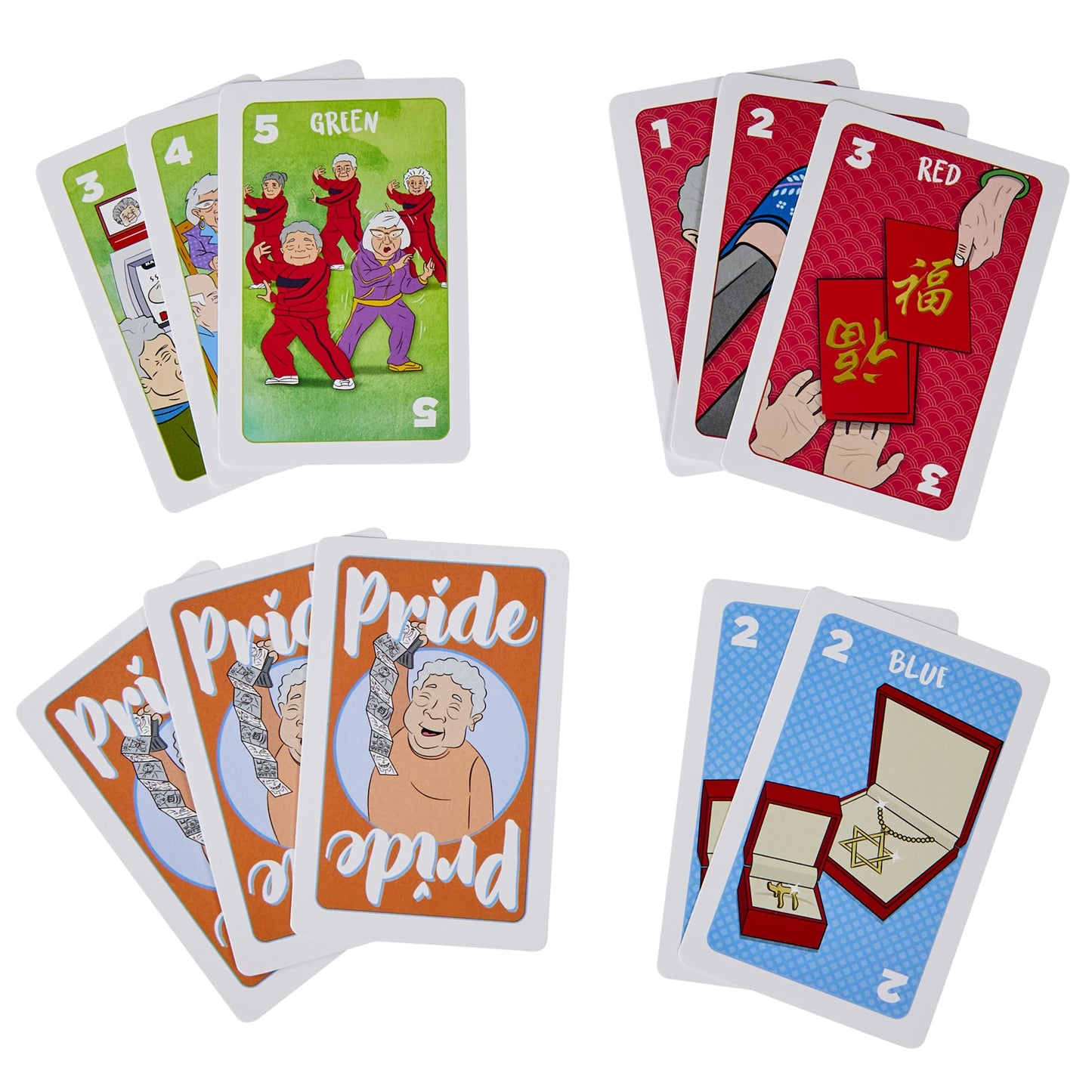 Hasbro Gaming Not Your Ma'S Jong, A Fast-Paced Card Game For 3-4 Players Inspired By Mahjong And 2 Grandmas, Fun Family Party Ga
