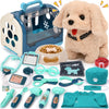 G.C 22Pcs Dog Toys for Kids Doctor Kit, Walking Barking Electronic Interactive Stuffed Dog Vet Kit Costume Pretend Play Puppy Pe