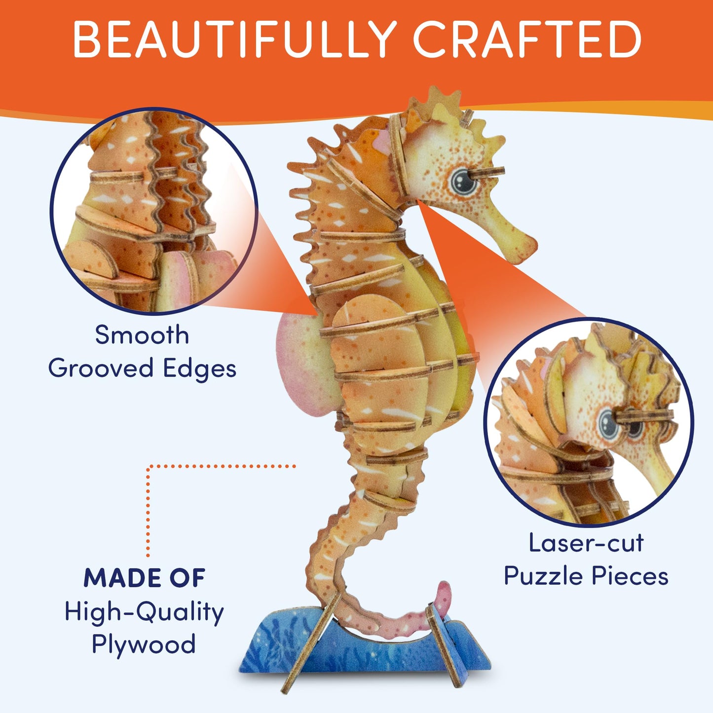 Diy 3D Wooden Puzzle Bundle– Colorful Sea Animals Models Building Kits For Kids & Adults- Educational Stem Brain Teasers Puzzles - Wood Crafts Gifts For Boys And Girls- Ages 8-9-10-11-12