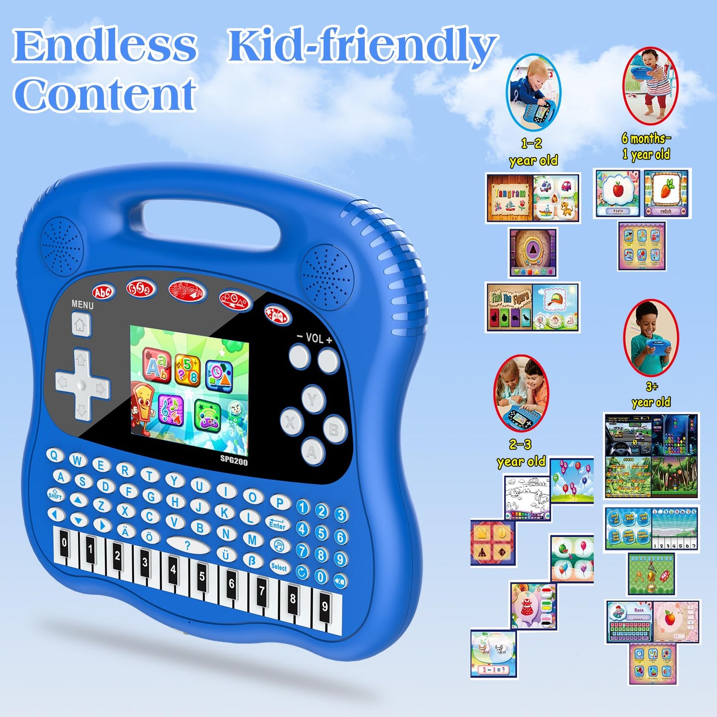 Interactive Early Learning Tablet - Educational Toys For Ages 2+ - Abc'S, Words, Shapes, Numbers, Games, Music - Encourages Inde