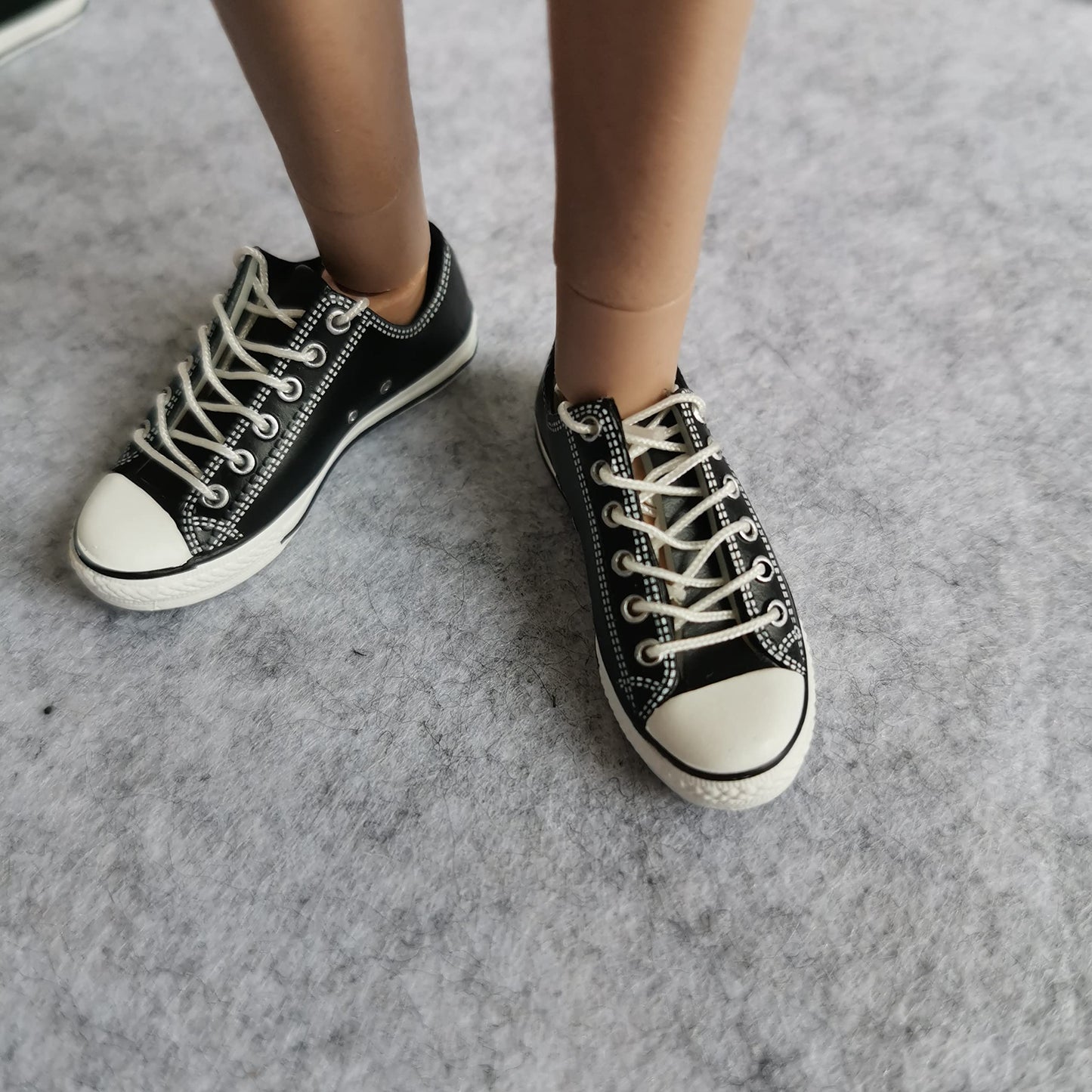 1:6 Scale Figure Shoes Sneakers Shoe For 1/6 12 Inch Male Action Figure Toy (Black)