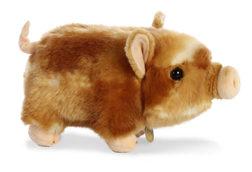 Aurora Adorable Miyoni Tots Pot-Bellied Piglet Two Color Stuffed Animal - Lifelike Detail - Cherished Companionship - Brown 11 I