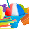 Leak Proof & Drip Catching, Super Cute Reusable 4Oz Flower Snow Cone Cups With Straws 100 Pk, Colorful Easy Grip Bowls Perfect F