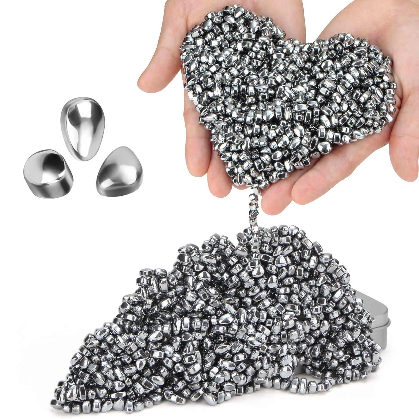 Gimobote Original 1000+ Ferrite Putty Silver, Fidget Toy Ferrite Rocks For Stress Relief, Sensory Toy For Adults & Teens 14+, Fe