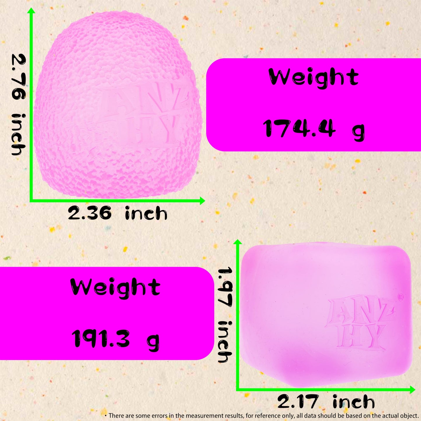 Fudge Candy- Soft Sensory Fidget Toy - (Set Of 2) - Slow Rising Stress Balls Stretchy Fidget Fudge Cube For Anxiety Stress Relie