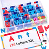 Gamenote Classroom Magnetic Letters Kit 178 Pcs With Double-Side Magnet Board - Foam Alphabet Letters For Kids Spelling And Learning