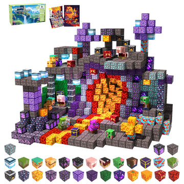 100 Pcs Magnetic Blocks - Magnetic Building Blocks Toys For Kids, Stacking Magnets For Kids, Stem Sensory Toys, Christmas Birthd