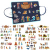 SmoothNovelty 12 Pack Flannel Felt Board Stories Set with a Foldable Board for Preschool Activities Boys Girls(Bible)