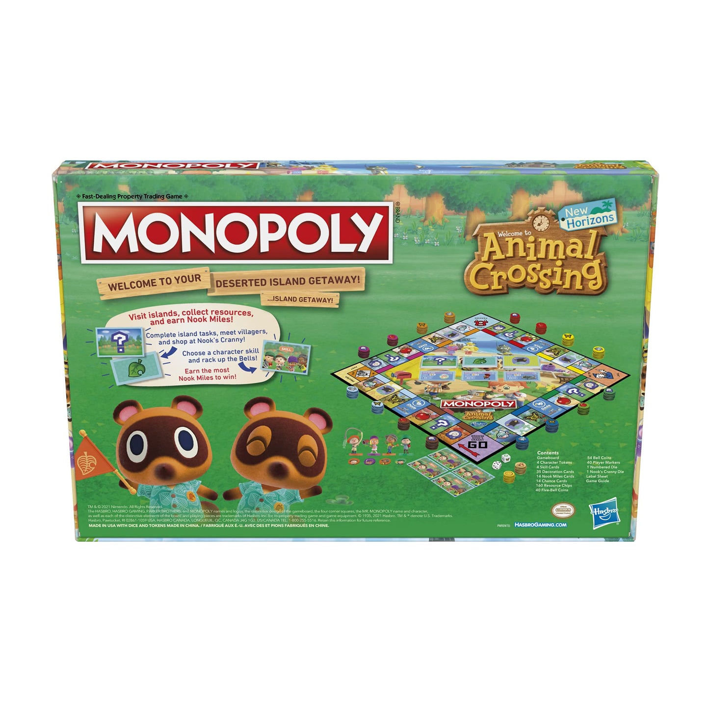 Monopoly Animal Crossing New Horizons Edition Board Game, Fun for 2-4 Players, Multicolor, Standard Size, Model F1661