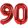 40 In Red Number Balloons Helium Foil Mylar Balloon Birthday Party Banquet Decoration Digital 90
