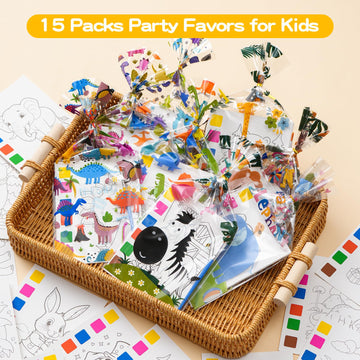 Rotu Party Favors for Kids 4-8, 15 Pack Goodie Bags Stuffers for Kids Paint with Water Coloring Books for Ages 8-12 Watercolor P