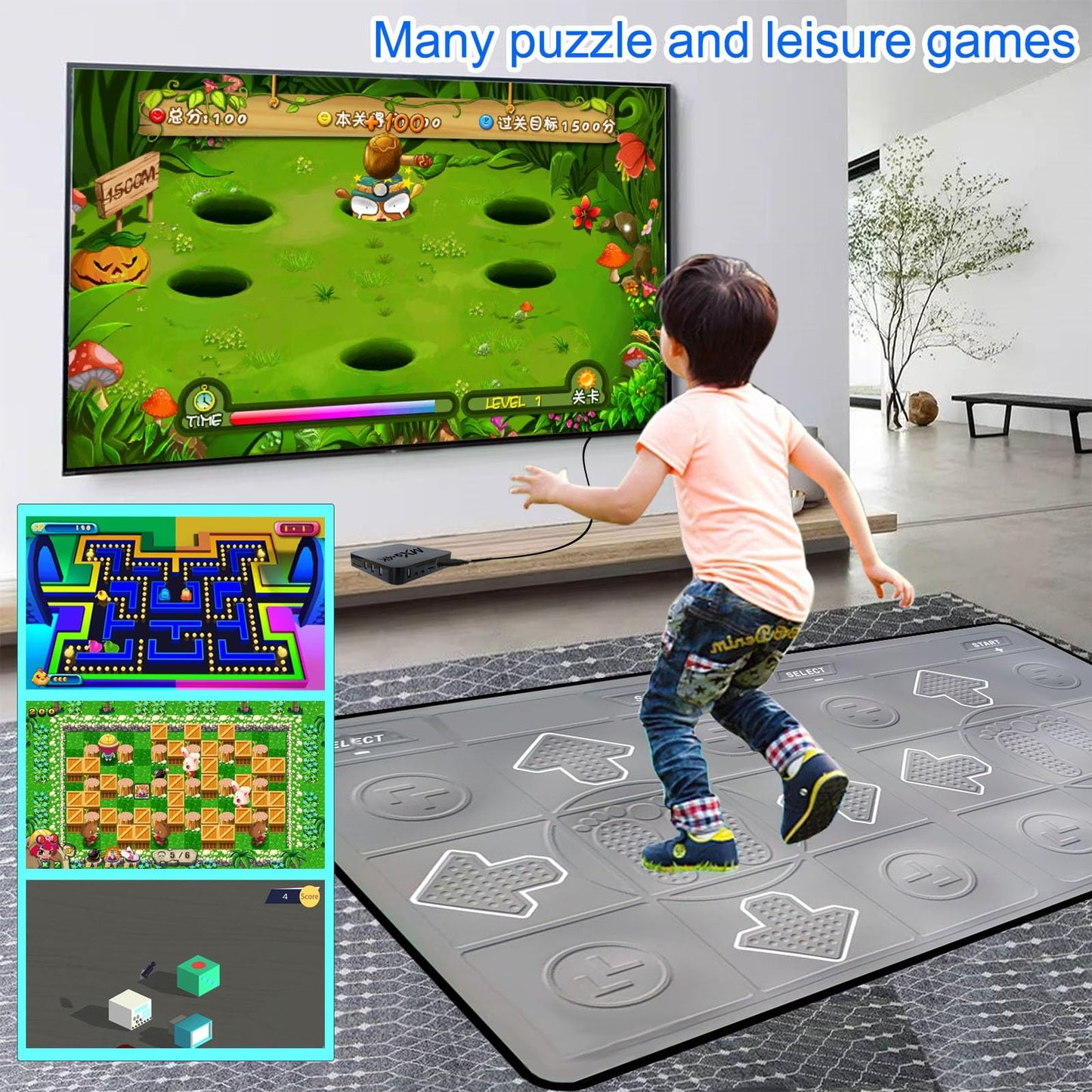 Yrprsodf Dance Mat For Kids And Adults, Tv Dance Mats Game For Girls Boys,Dance Pad For Exercise, Double Dancing Mat For Family