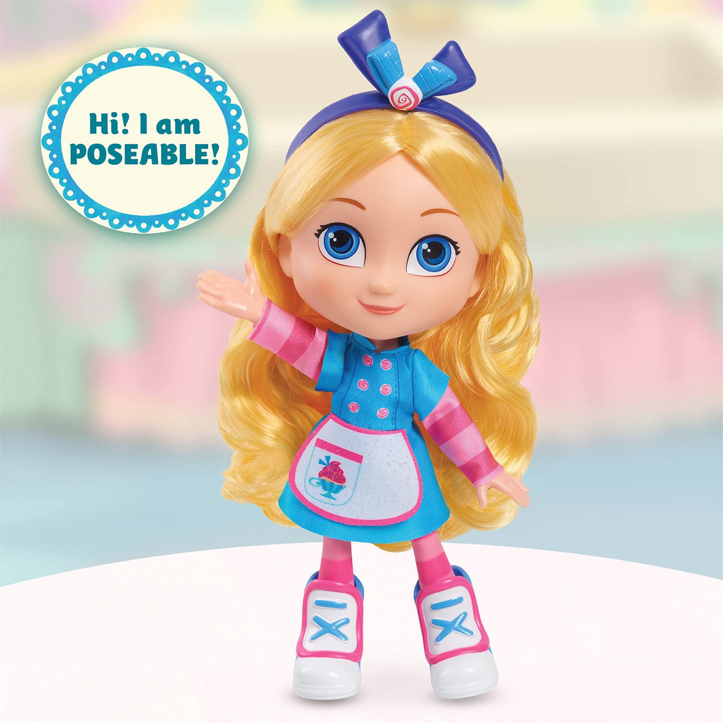 Disney Junior Alice’s Wonderland Bakery 10-inch Doll & Oven Set, Multi-color Kids Toys by Just Play, Ages 3+