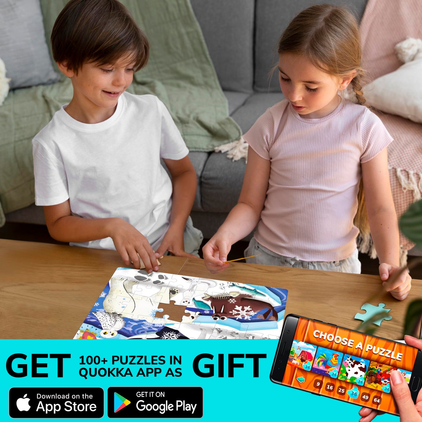 Quokka Puzzles For Kids Ages 4-6 - Set Of 4X60 Jigsaw Puzzles For Toddlers 3-5 - Polar, Birds, Animals Toys For Children 6-8 Yo - Gift Educational Game For Boys & Girls
