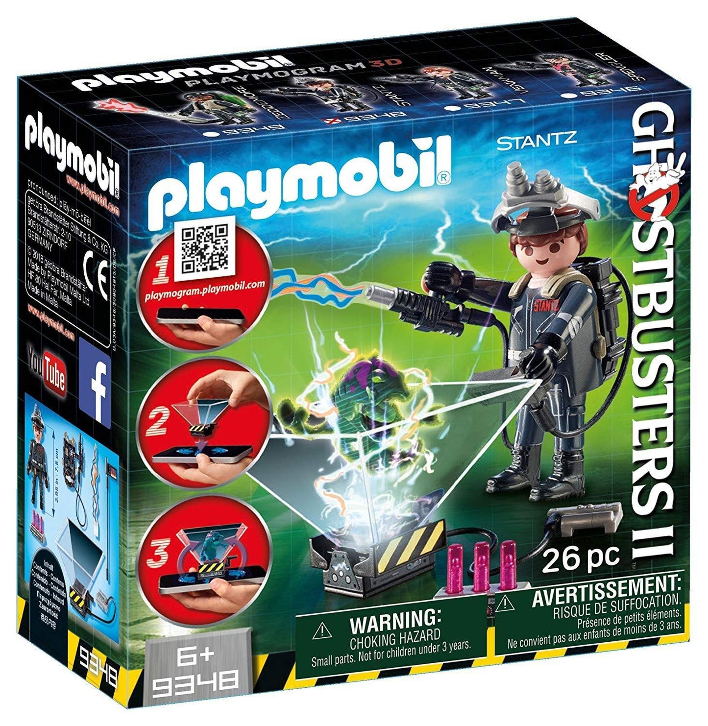 Playmobil 9348 Ghostbusters Ii Raymond Stantz Playmogram 3D Figure