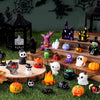 50pcs Halloween Mini Resin Figures 50 Styles Tiny Resin Figurines Little Small Figures to Hide Pumpkin Ghost Skull Miniatures Bu
