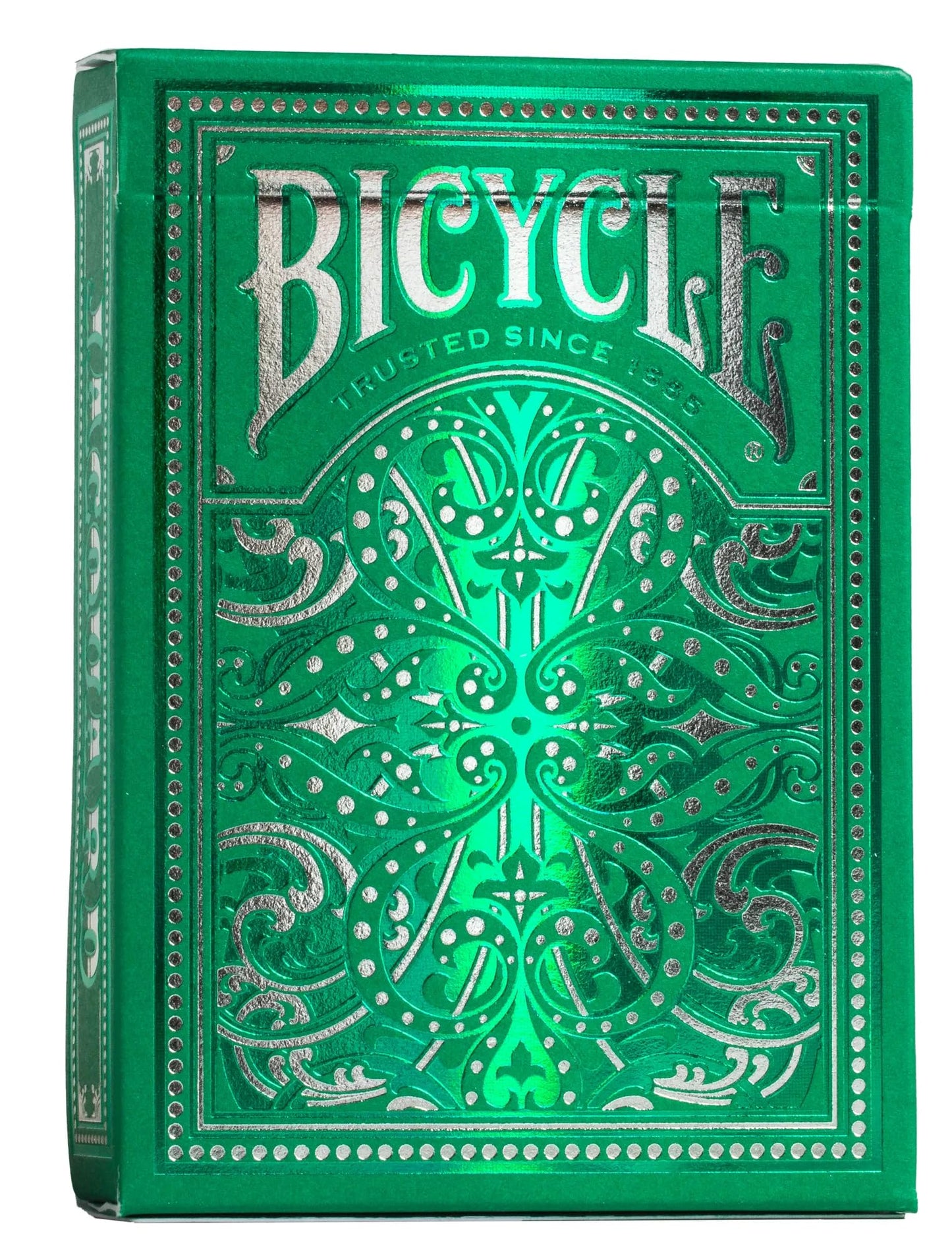 Bicycle Jacquard Premium Playing Cards, Silver And Emerald Green, 1 Deck