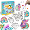 Wahfng Gem Art, Diamond Art Kids Painting Kit -Make Your Own Keychains & Suncatchers - Arts And Crafts For Girls And Boys Ages 6-12 - Best Gift Ideas For Age 4, 5, 6, 7, 8, 9, 10-12, 6-8(Magical)