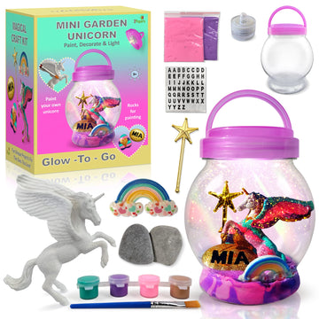 2Pepers Make Your Own Unicorn Night Light Arts and Crafts for Kids, DIY Unicorns Gifts for Girls Ages 2 3 4 5 6 7 8 Years Old, K