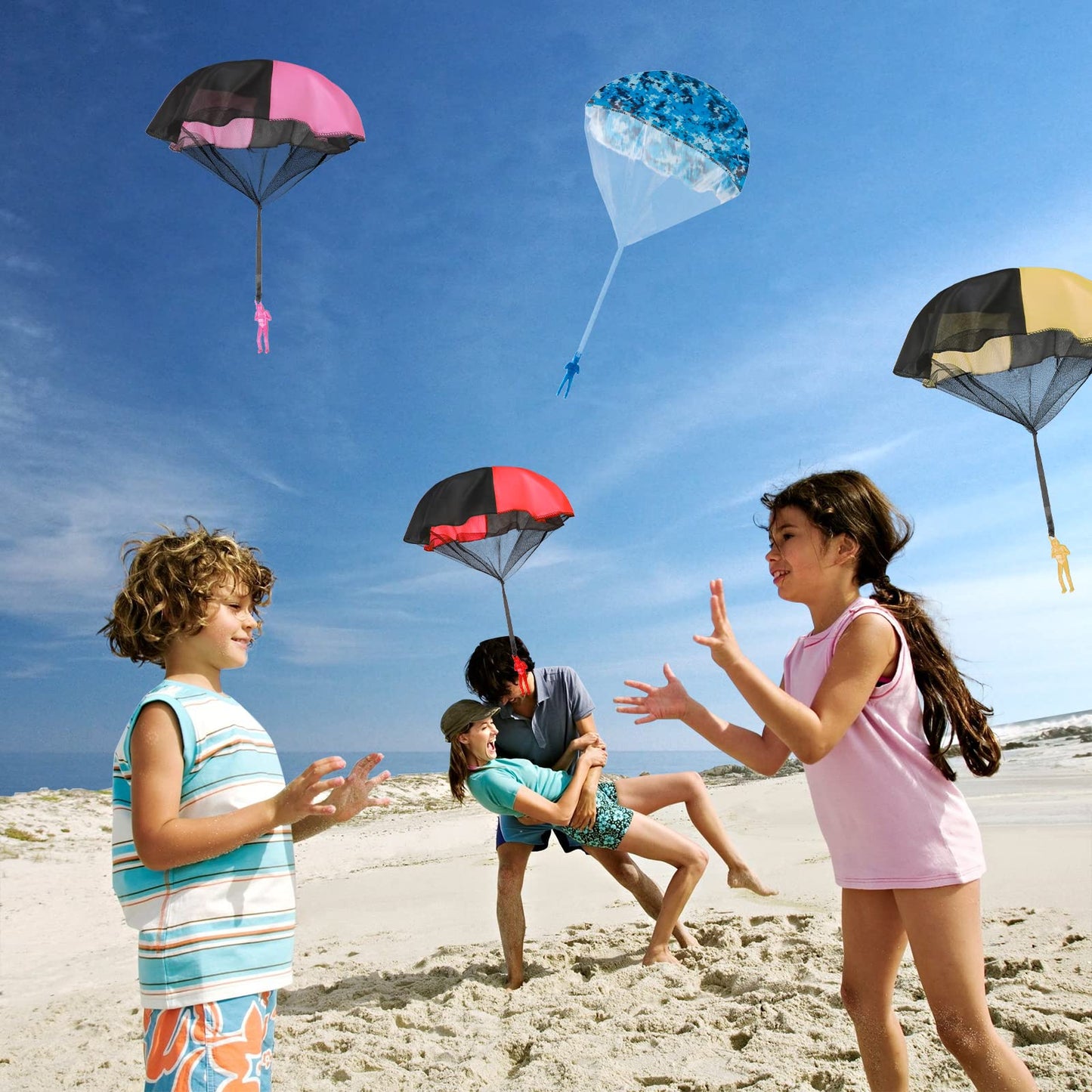 Spectabilis Army Parachute Toys For Kids Outdoor Toys, Tangle Free Figures Flying Toys For Kids Ages 4-8 And Up Boys Party Favor