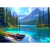 Blueforest - Turquoise Lake Landscape - 500 Piece Jigsaw Puzzle for mature-themeds Challenging Puzzle Picture Perfect for Game Nights Kids Teens mature-themed Family - Finished Puzzle Size is 21 x 15 inch