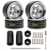 MEUS RACING 1.9'' Beadlock Wheels Rims, 120.5g Brass & Aluminum Deep-Dish Wheels for 1/10 RC Crawler SCX10 TRX4 VS4-10 Gen8 (C-T