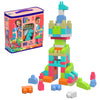 MEGA BLOKS First Builders Toddler Blocks Set - 80 Pieces, Red, Plastic, Model HNC73, Ages 1+