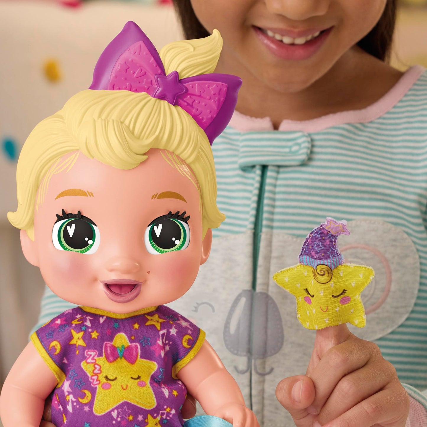 Baby Alive Lil Dreamer Lala Googoo Sleepy Baby Doll Set, Blonde Hair, Fun Sleepover Theme, Preschool Toys For Girls & Boys 3 Years & Up