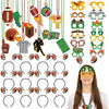 Kenning 36 Pcs Football Party Decorations Football Photo Props 12 Footballs Beaded Necklaces 12 Headbands 12 Touchdown Paper Gla