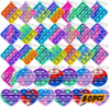 150 pcs Random Color Mini Squeeze Pop Bubble Fidget Sensory Toys Mini Keychain Wrap Small Relieve Anxiety Stress Toy Pop Bulk Silicone Classroom Prize for Kids mature-themed Party Gift