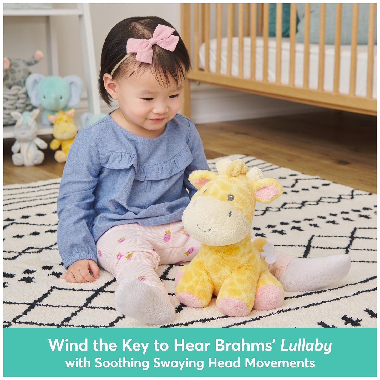 Gund Baby Safari Friends Giraffe Keywind Musical Plush, Plays Brahms Lullaby, Stuffed Animal Sensory Toy For Ages 10 Months And