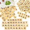 PINOWU 200pcs Wooden Letter Tiles for Scrabble Crosdecorative replica blade Game Wood Scrabble Letters Replacement for DIY Craft Gift Decoration Scrapbooking and Making Alphabet Coaster