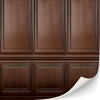3 Sheets Self-Adhesive Wall Cladding For Dollhouse 1:12 Scale (Wood Paneled Wall (Mahogany))