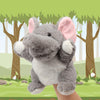 Cuteoy Plush Elephant Hand Puppet Stuffed Animal Toy Open Movable Mouth Creative Role Play Storytelling Plushies Gifts For Kids