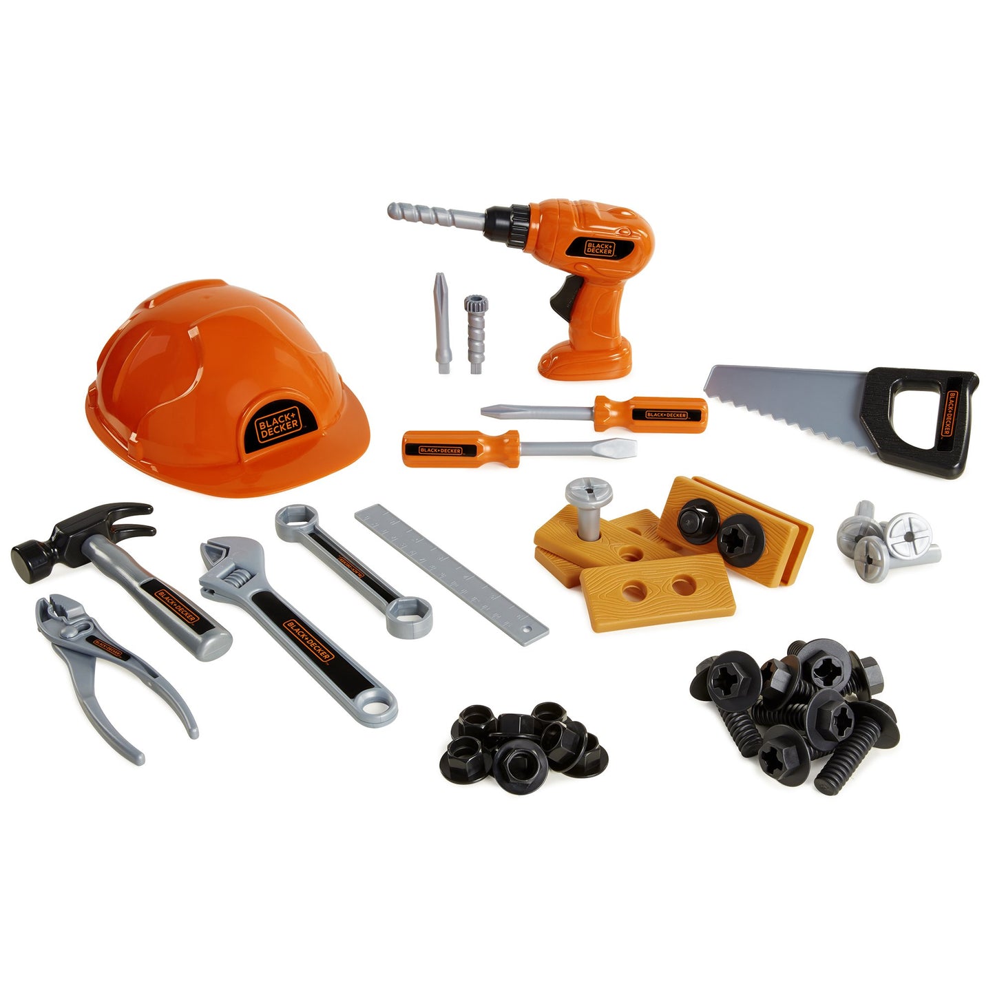 Black+Decker Junior Kids Tool Set - Mega Tool Set with 42Piece Tools & Accessories! Role Play Tools for Toddlers Boys & Girls Ag