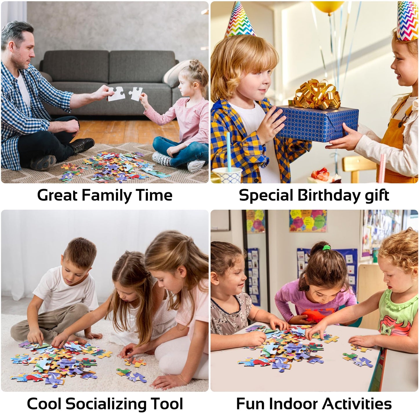 Yogeon Puzzles For Kids Ages 4-8, 3-5,36 Piece Dinosaur Puzzles For Toddler 4-6,Floor Puzzle Age 5-7 Children Learning Preschool