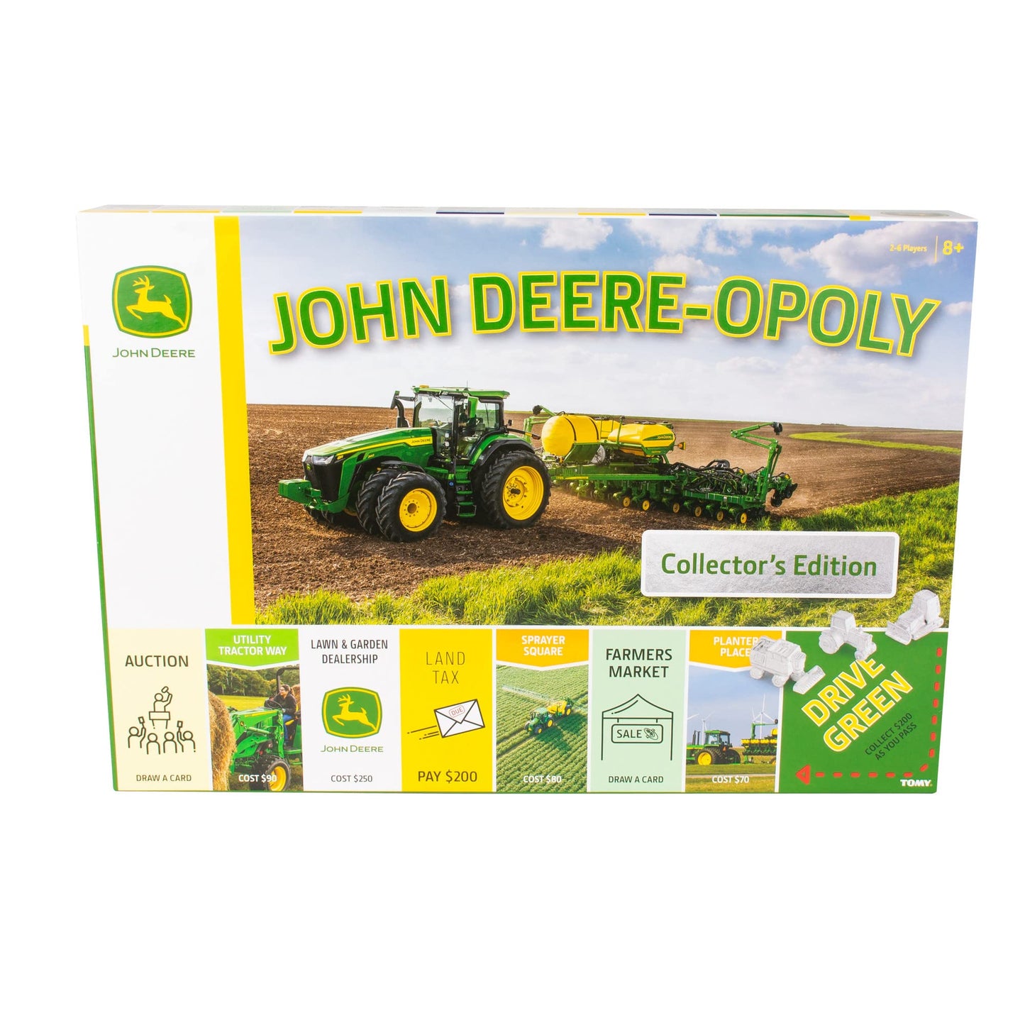 TOMY John Deere-opoly Kids Board Game - Cooperative Farming Fun - Cardboard - Ages 8+ - Classic Family Game Night