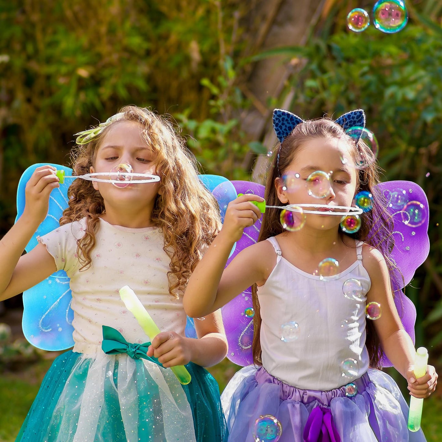 24 Pcs Fairy Wings Kids Bulk, Butterfly Angel Costume Wings for Girls 20 x 21 Inch, Fairy Princess Wings Fairy Birthday Decorati