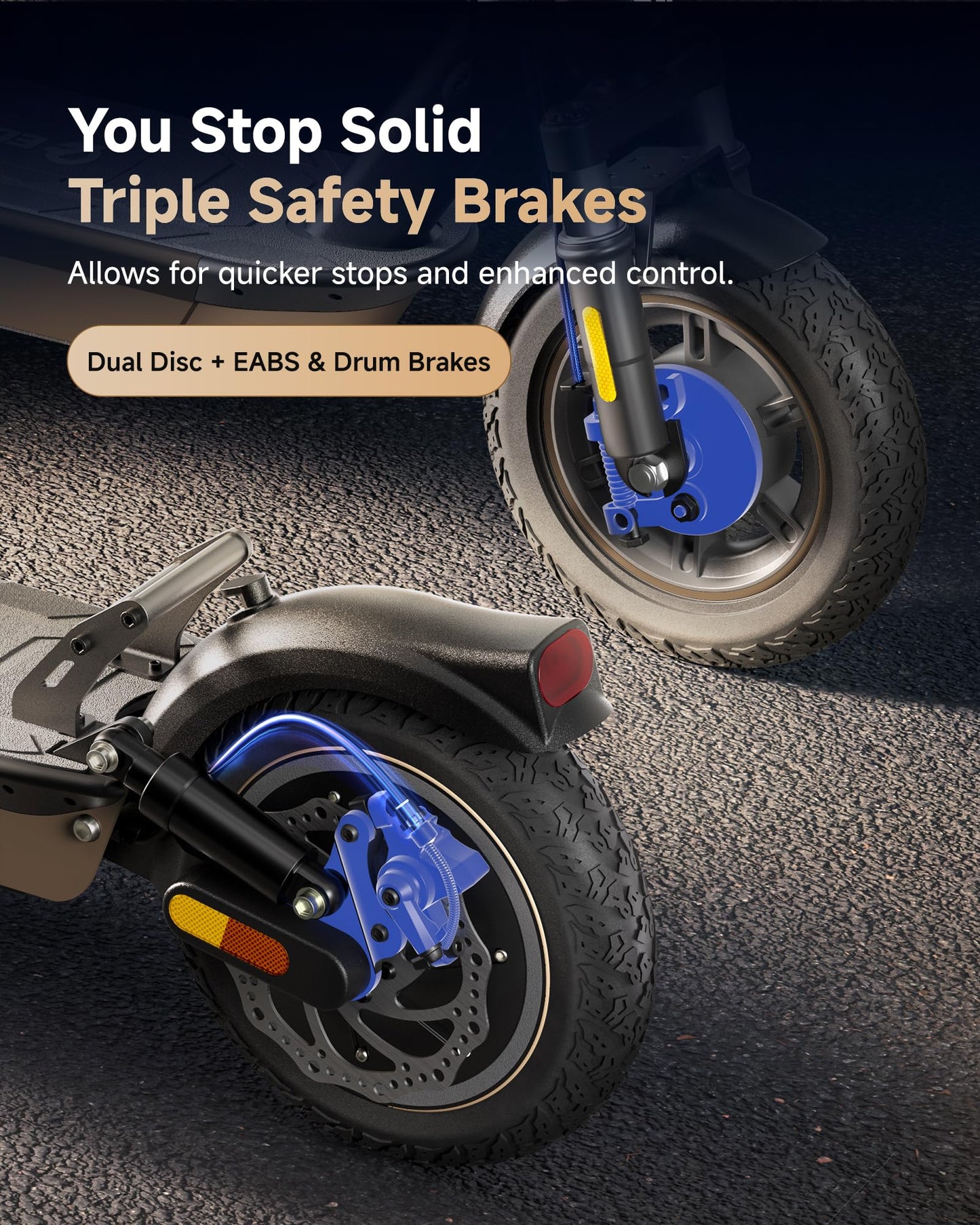 ECOROAD EC10 Electric Scooter for mature-themeds 32 Miles & 25MPH 264lbs Capacity 10 Pneumatic Tires 750W Motor Foldable Commuter Scooter with Forged Folding System & Anti-Rust Deck