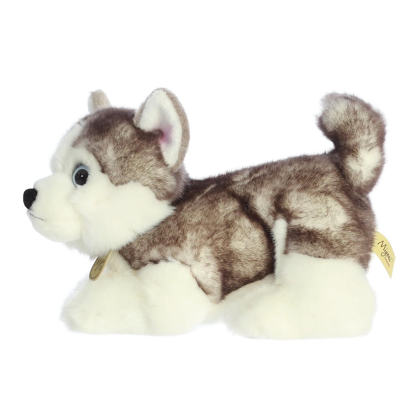 Aurora Adorable Miyoni Tots Siberian Husky Pup Stuffed Animal - Lifelike Detail - Cherished Companionship - Gray 10 Inches
