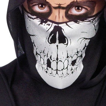 Morris Costumes FW110092SM Childs Ninja Skull Costume, Red & Black - Small