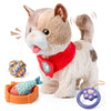 Tumama Toy Cat For Kids, Cute And Realistic Kitty Toy That Walks, Meows, Tongues Out And Wags Tail, Interactive Electronic Cat Plush Toy With Leash, Best Gift For Boys And Girls Ages 3 4 5 6 7