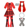 3-11 Years Rise Of Red Girls Cosplay Costume Sets With, Role Playing Outfits Halloween Christmas Party (4-5 Years)