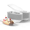 Super Fun Recyclable Banana Split Boats 100 Pack. Best Long 12 Oz Disposable Ice Cream Sundae Bowls. Perfect Plastic Sunday Cups
