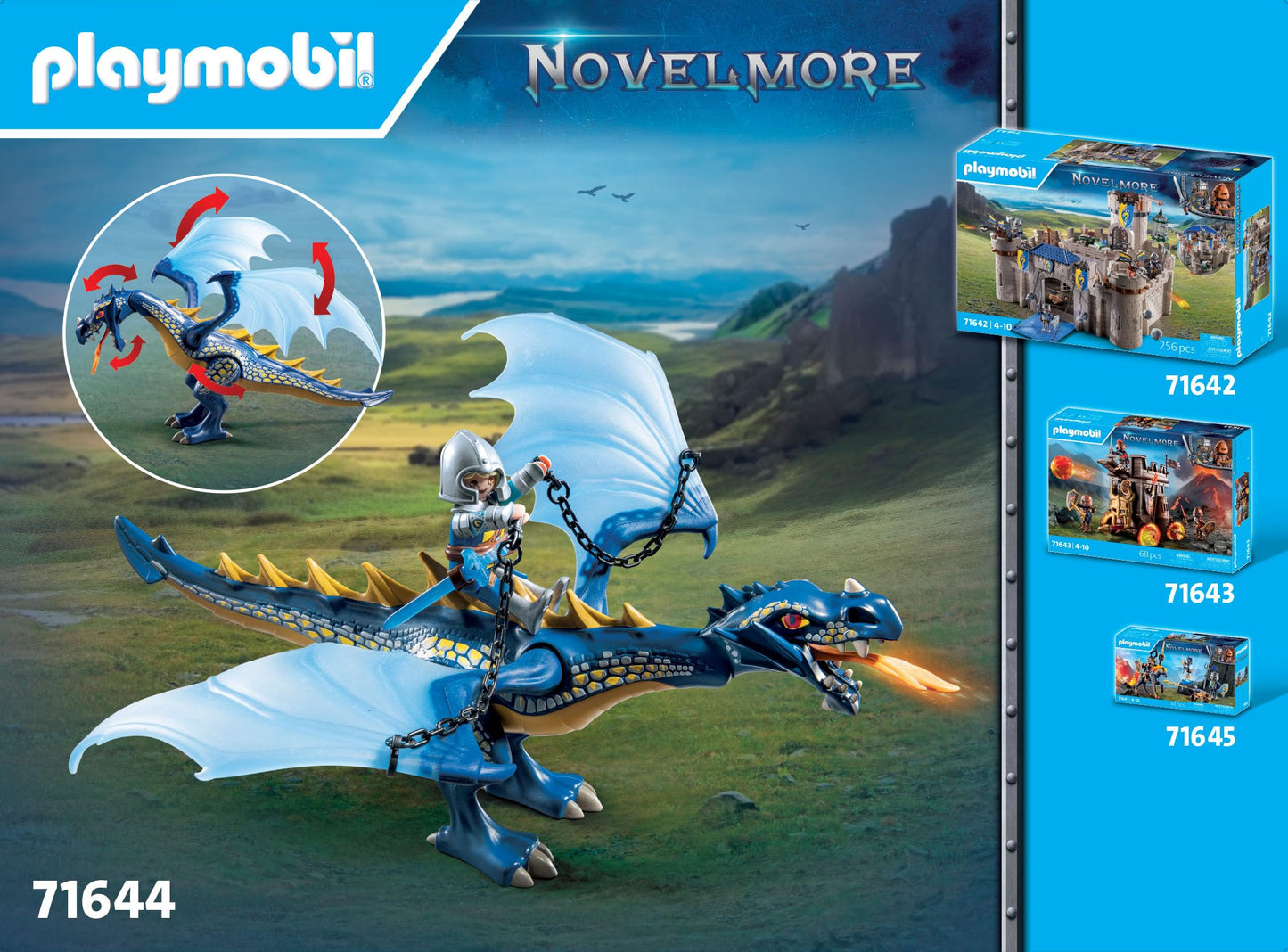 Playmobil Novelmore 71644 Dragon Gold Guarding Includes A Movable Dragon, Two Knights And Accessories For Epic Adventures, Actio
