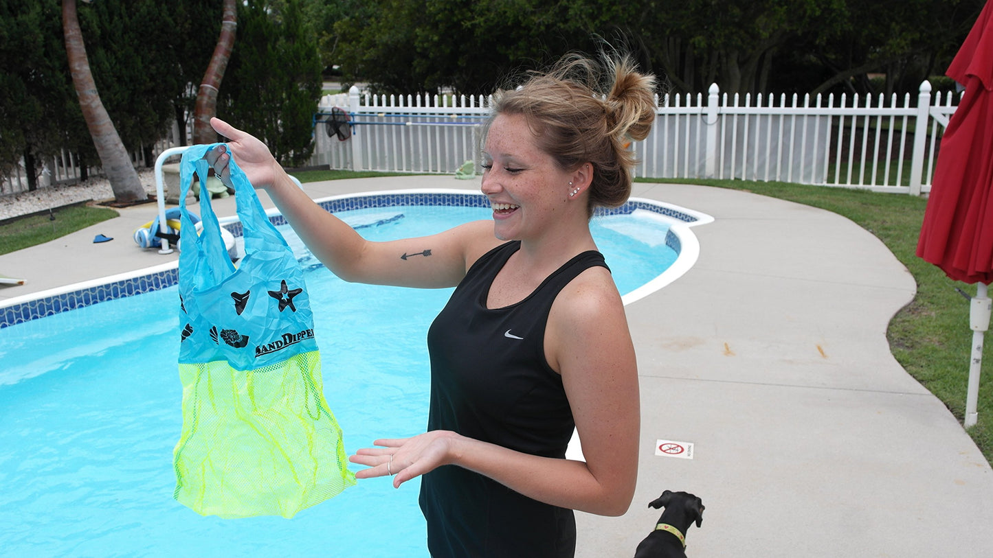 Sand Dipper Expandable Mesh Tote Bag | Cute Fish nylon bag