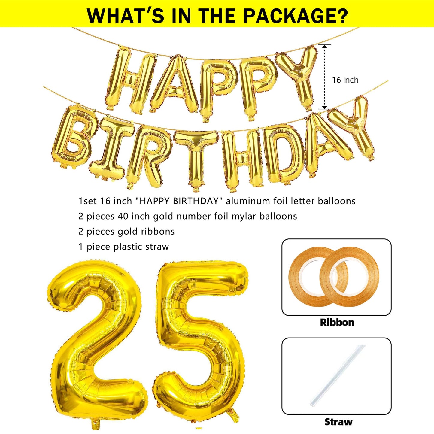 Shuntai 52Nd Birthday Decorations For Men Women 52 Number Balloons Gold Jumbo Numbers 25 Foil Mylar Balloon With Letters Happy B