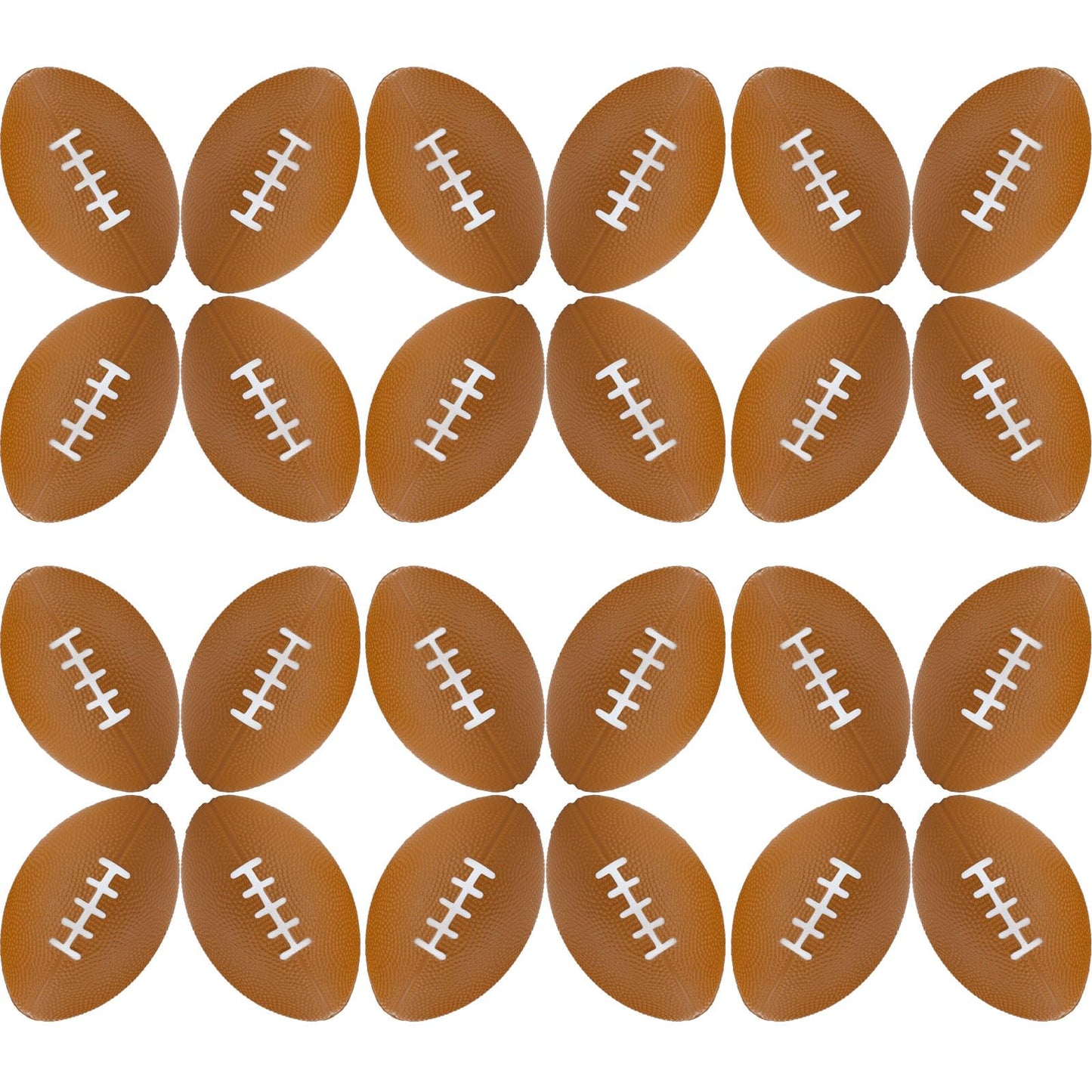 Jerify 24 Pack Foam Footballs 4.72 Inch Bulk Mini Spiral Football Toys Easy Grip Waterproof Small Soft Emulation Foam Footballs